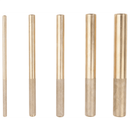 K Tool International 72970 Brass Drift Punch Set Non Marring 5 Piece Pouch