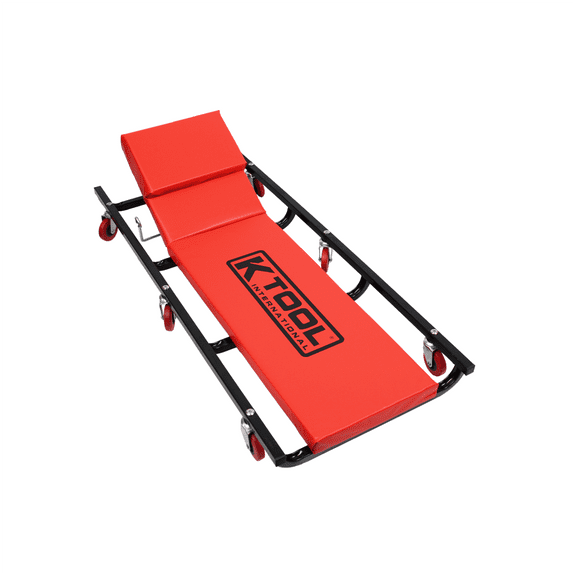 K Tool International 74961 Creeper Seat With Adjustable Headrest And Casters