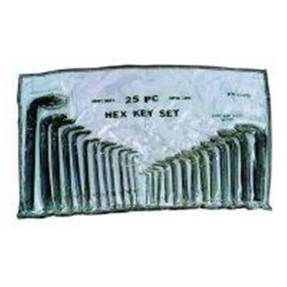K Tool International  25 Piece SAE and Metric Hex Key Set
