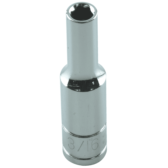 K Tool International 3/16 in. x 1/4 in. Drive 6-Point Fractional Deep C