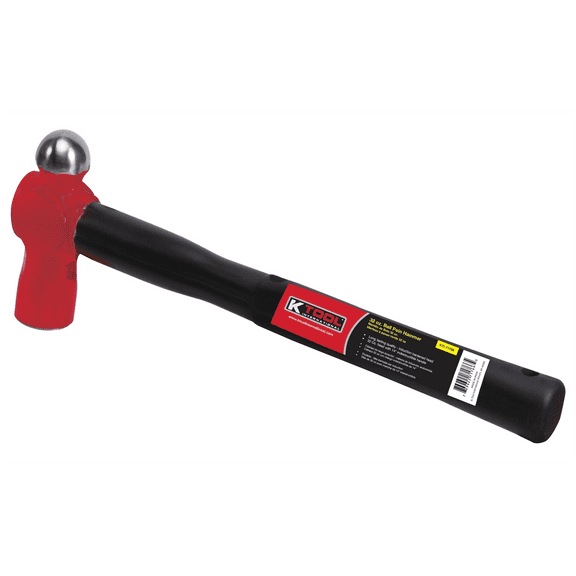 K Tool 71766 32 OZ Ball Peen Hammer with Indestructible Handle