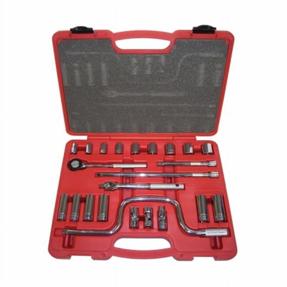 K Tool International .38 in. Drive Chrome Socket Set