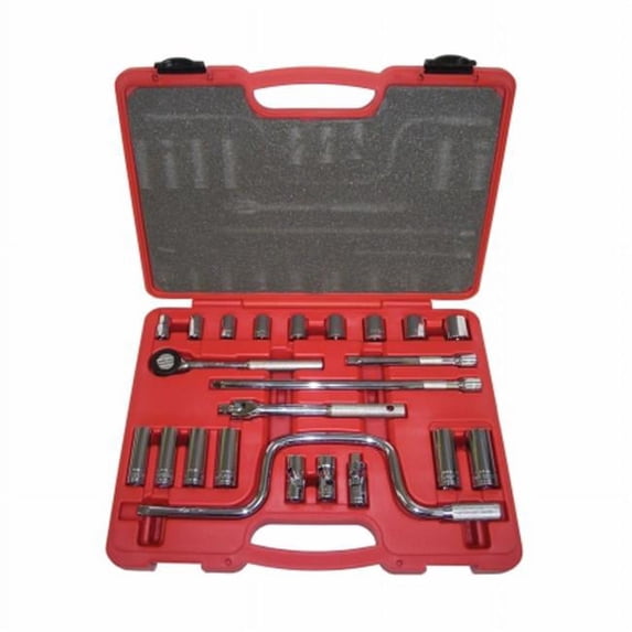 K Tool International .38 in. Drive Chrome Socket Set