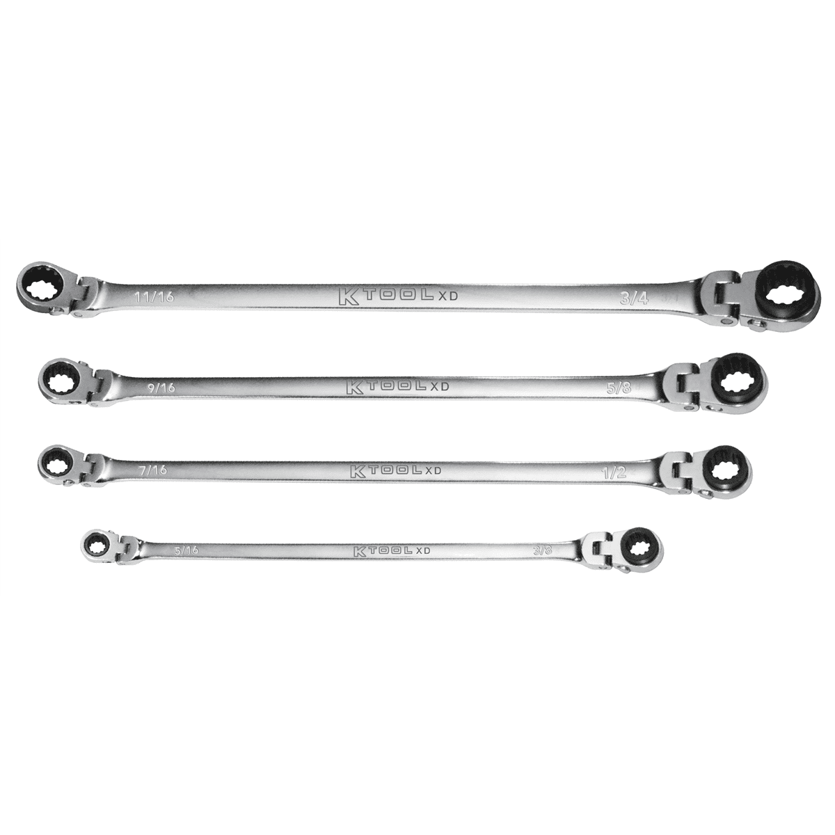 K Tool XDRF5120S XD Extra Long Flexible Ratcheting Wrench Set 120 Tooth