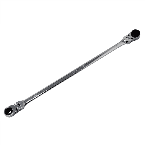 K Tool International Wrench Double Box Ratcheting Reversible 5/16 Inch x 3/8 Inch Universal Spline 90 Tooth