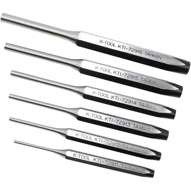 K Tool International 6Piece Pin Punch Set