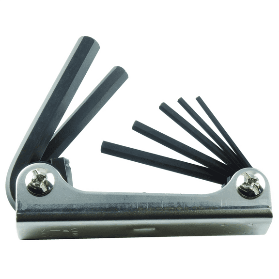K Tool International 7-Piece Folding Metric Hex Bit Set
