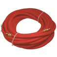 thumbnail image 1 of K Tool International 72050 3/8" x 50' Rubber Air Hose for Garages, Repair Shops and DIY, 1/4" MNPT, Solid Brass Fittings, 300 PSI, Protective PVC Bend Restrictor Ends, High Quality Rubber, Red, 1 of 3