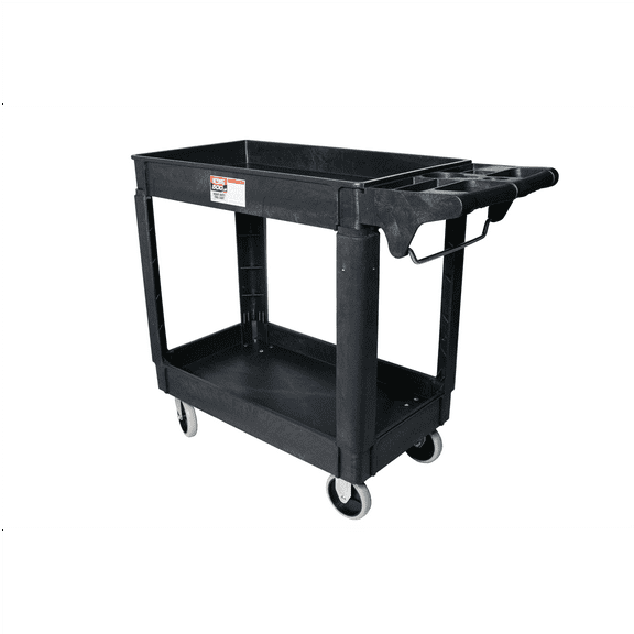 K Tool International Tool Cart HD Plastic 2 Shelf Tub Style