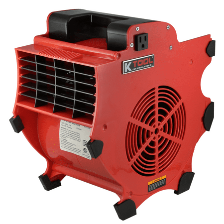K Tool International 77700 Big Chill Workforce Blower, 3 Speed Motor with Built-in Overload Protection, 4 Angle Position, 1200 CFM, Red