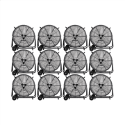 K Tool International 77741-PL12 24" Belt Drive Drum Fan w/Wheels, Pallet of 12