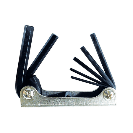 K Tool International HEX KEY SET 7 PC. FOLDING SAE 1/8IN.-3/8IN.