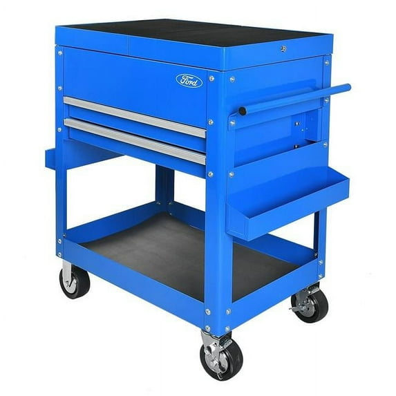 K Tool International KTIF326080 30 in. Blue Rotunda Tool Cart with Sliding Top for Ford