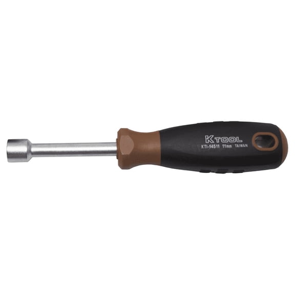K Tool International METRIC NUT DRIVER 11MM X 75 SOFT-GRIP HANDLE