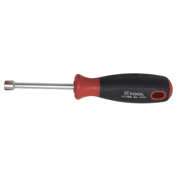 K Tool International METRIC NUT DRIVER 6MM X 75 SOFT-GRIP HANDLE