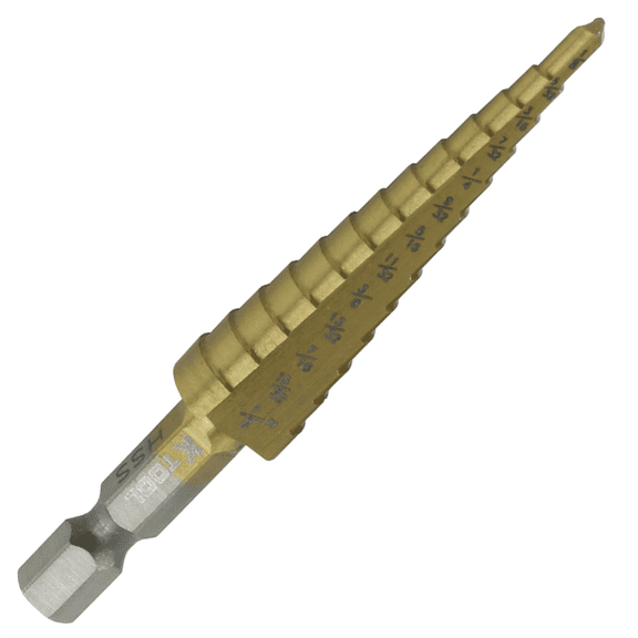 K Tool International Step Drill Bit 1/8"-1/2"