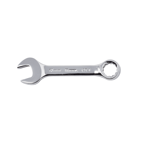 K Tool International Wrench 15mm Combination Short 12 Point 15 Degree