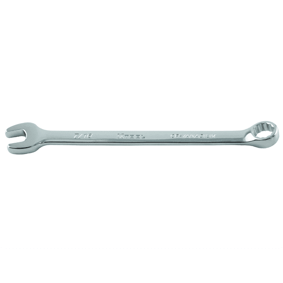K Tool International Wrench 7/16 Inch Combination Hi Polish 12 Point 15 Degree