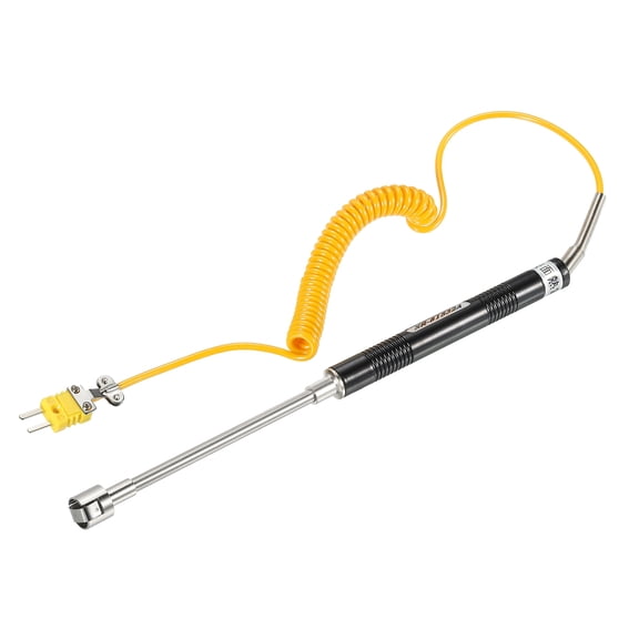 K Type Surface Thermocouple Temperature Probe Sensor Stainless Steel Minus 58 to1472F 5.1ft 15x135mm