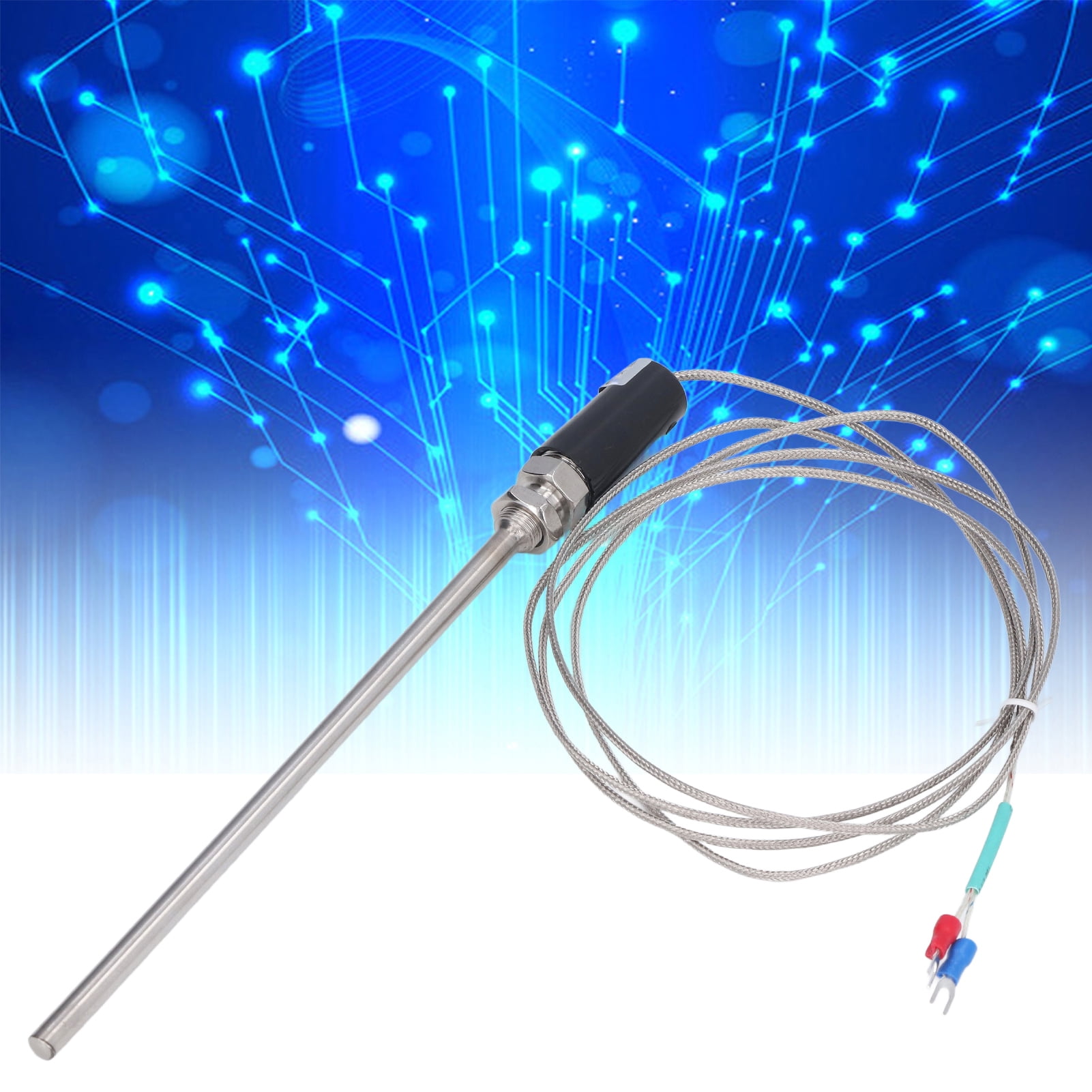 K Type Thermocouple Ground Shielded Wire Temperature Sensor Probe 0800