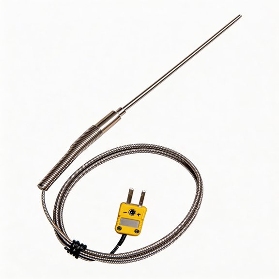 K Type Thermocouple Probe 40 Inch Lead Wire 0.13in Tip Stainless Steel