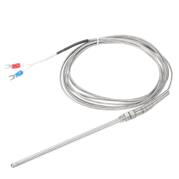 K Type Thermocouple Probe Temperature Controller Sensor Stainless Steel 32 to 1112F (0 to 600C) 5x150mm 10ft