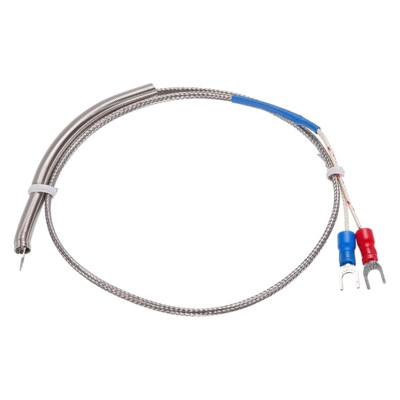 K Type Thermocouple Temperature Sensor 4mm Ring High Temperature Probe 1.6ft Wire 0 to 600C