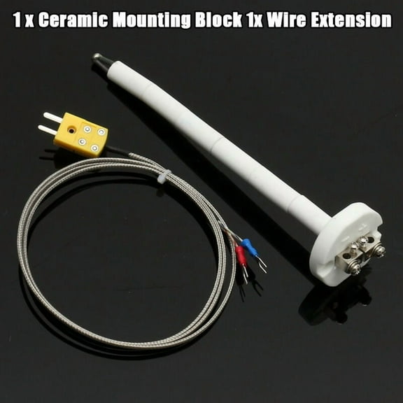 K Type Thermocouple Temperature Sensor Ceramic Kiln Probe Kit 1M Wire Probe Temperature Controller -50-1300C / -58-2372F