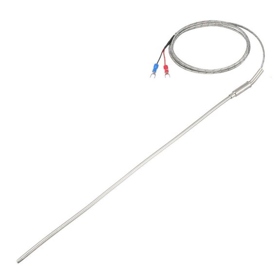 K-Type Thermocouple Temperature Sensor Probe with 1.5M Cable for Industrial Testing and High Heat Measurement up to 1472F
