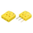 thumbnail image 1 of K Type Thermocouple Wire Connectors Female Male Plug Adapter with 3 Prong Flat Pin for Thermocouple Sensor Probe 1 Set, 1 of 6
