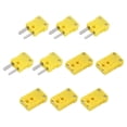 thumbnail image 1 of K Type Thermocouple Wire Connectors Male Female Plug Adapter High Temperature 120°C(248°F) Yellow 5 Set, 1 of 6