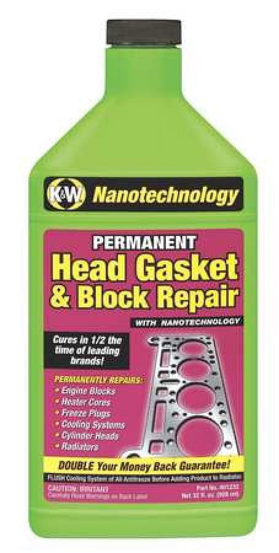 K&W 401232 Permanent Head Gasket and Block Repair  32 oz  For Cars, Trucks, and Other Vehicles