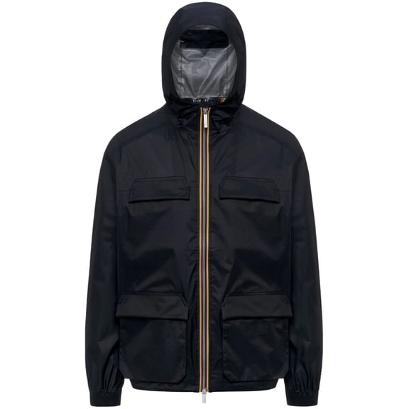 K-Way Lightweight Multi-Pocket Jacket With Hood And Zipper Closure (Men's)