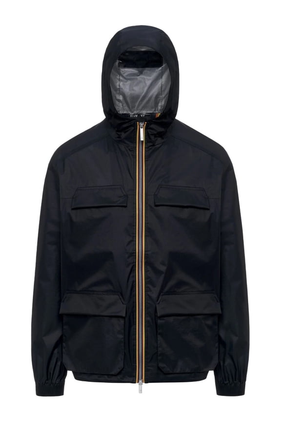 Lightweight Multi-Pocket Jacket With Hood And Zipper Closure (Men's)