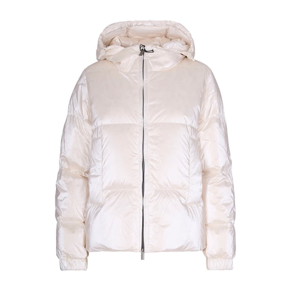 K-Way Quilted Down Jacket With Pearlescent Finish And Hood (Women's)