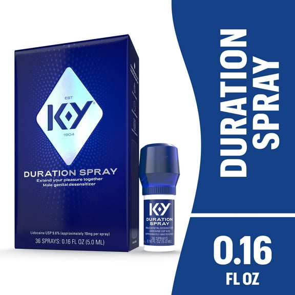 K-Y Duration Numbing Climax Delay Spray for Men, Lidocaine Desensitizing Spray, 0.16 fl oz / 36 Sprays