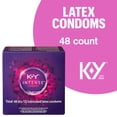thumbnail image 1 of K-Y Intense Latex Condoms, Discreetly Packaged With Silicone-Based Lubricant, Ribbed & Dotted With Specially Formulated Lube To Intensify Her Pleasure, 48 Count, 1 of 11