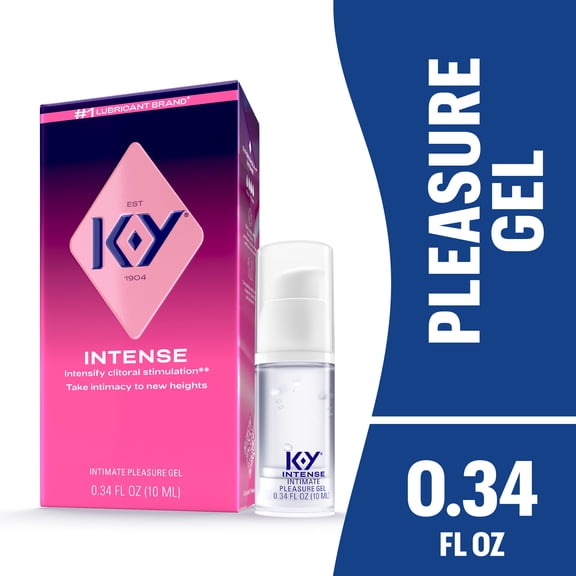 K-Y Intense Pleasure Gel Lube, Water Based Personal Lubricant For Sexual Wellness, Vaginal Moisturizer, 0.34 fl oz