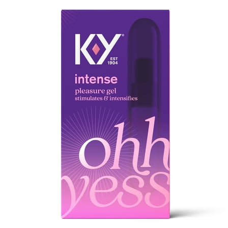 K-Y Intense Pleasure Gel, Personal Lubricant and Massage Gel, Water-Based Formula, Safe to Use with Natural Rubber Latex and Polyisoprene Condoms, For Men, Women and Couples, 0.34 FL OZ