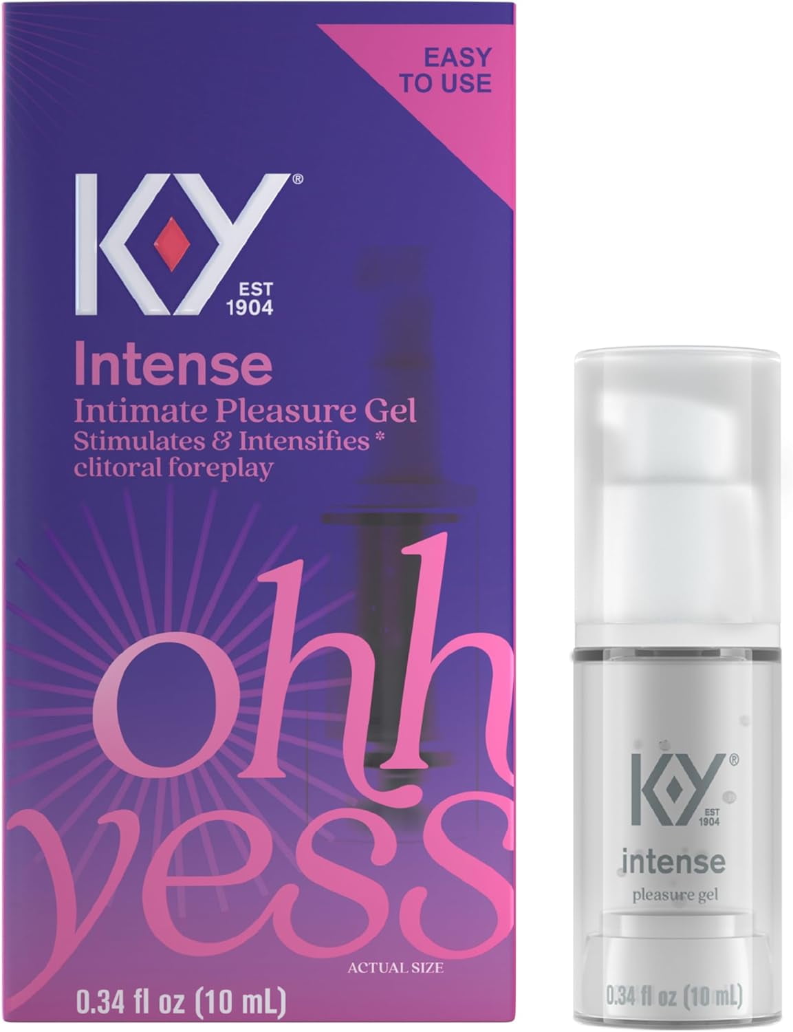 K-Y Intense Stimulates And Intensifies Pleasure Gel, 0.34 Oz..