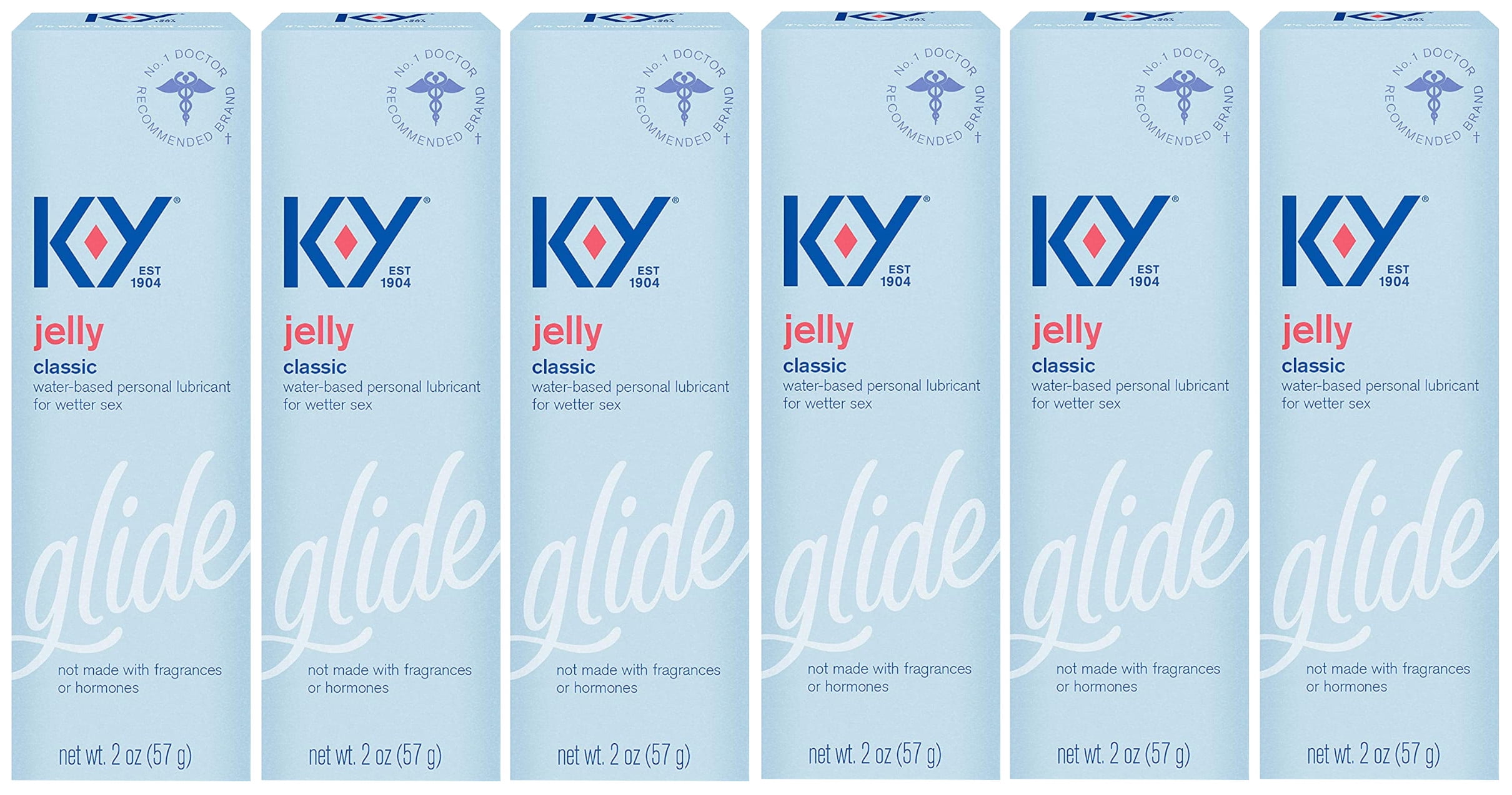 KY PERSONAL LUBRICANTS K-Y Jelly Personal Lubricant, 2 Oz, 6 Pack