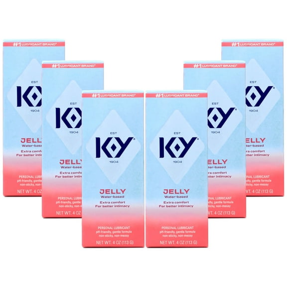 K-Y Jelly Personal Lubricant 4 oz (Pack of 6)