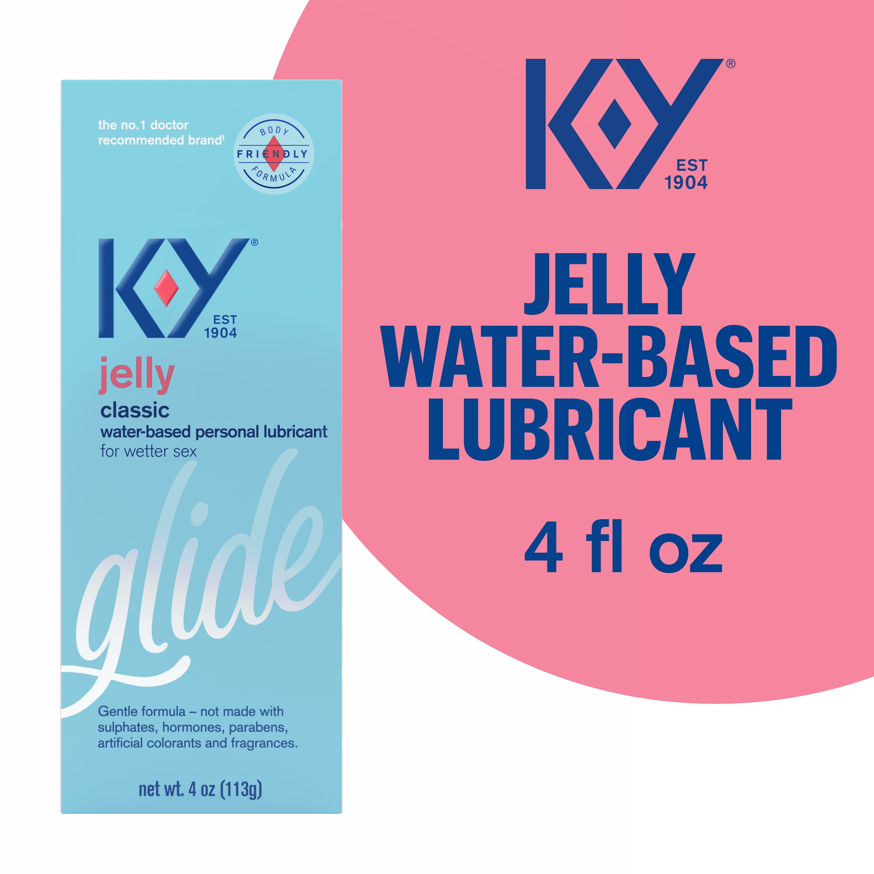 KY Jelly Personal Lubricant, BodyFriendly WaterBased Formula, Safe