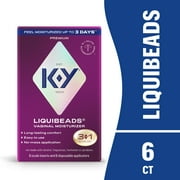 K-Y Liquibeads Vaginal Moisturizer and Personal Lubricant for Menopause, 6 Count
