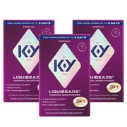 K-Y Liquibeads Vaginal Moisturizer- Bead Inserts With Applicators To Restore Natural Moisture 6 Count (Pack of 3)