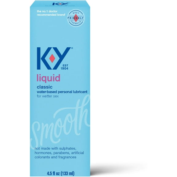 K-Y Liquid Lube, Personal Lubricant, Water-Based Formula, Safe to Use with Latex Condoms, For Men, Women and Couples, 4.5 fl oz (Pack of 3)