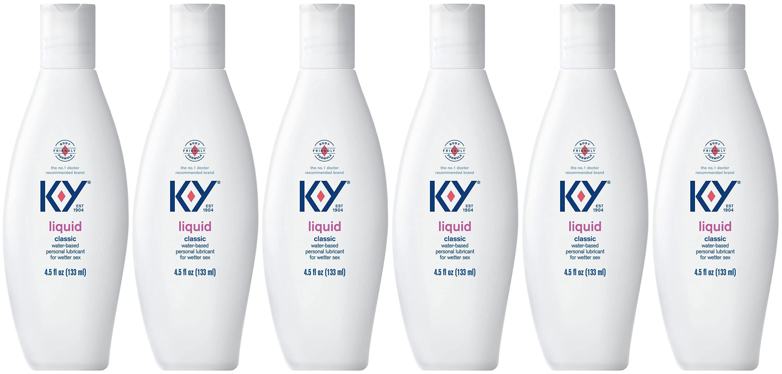 K-Y Liquid Personal Lubricant 4.5 oz (Pack of 6)