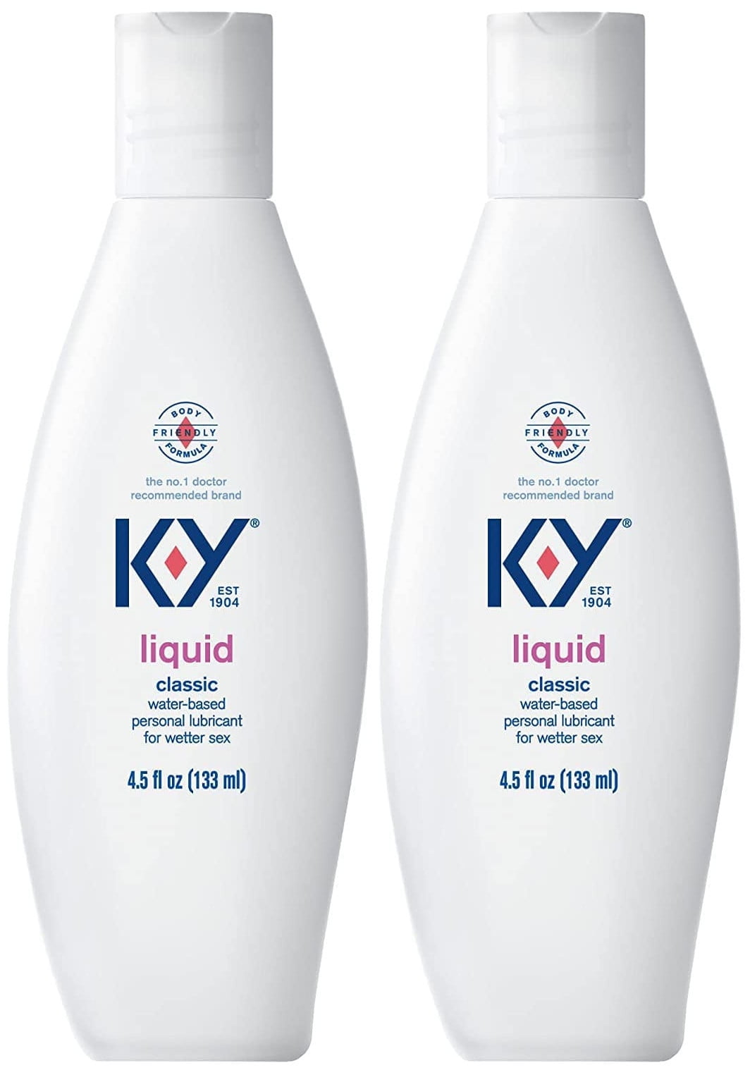 K-Y Liquid Water Based Natural Feeling Personal Lubricant - 5 Oz, 2 Pack