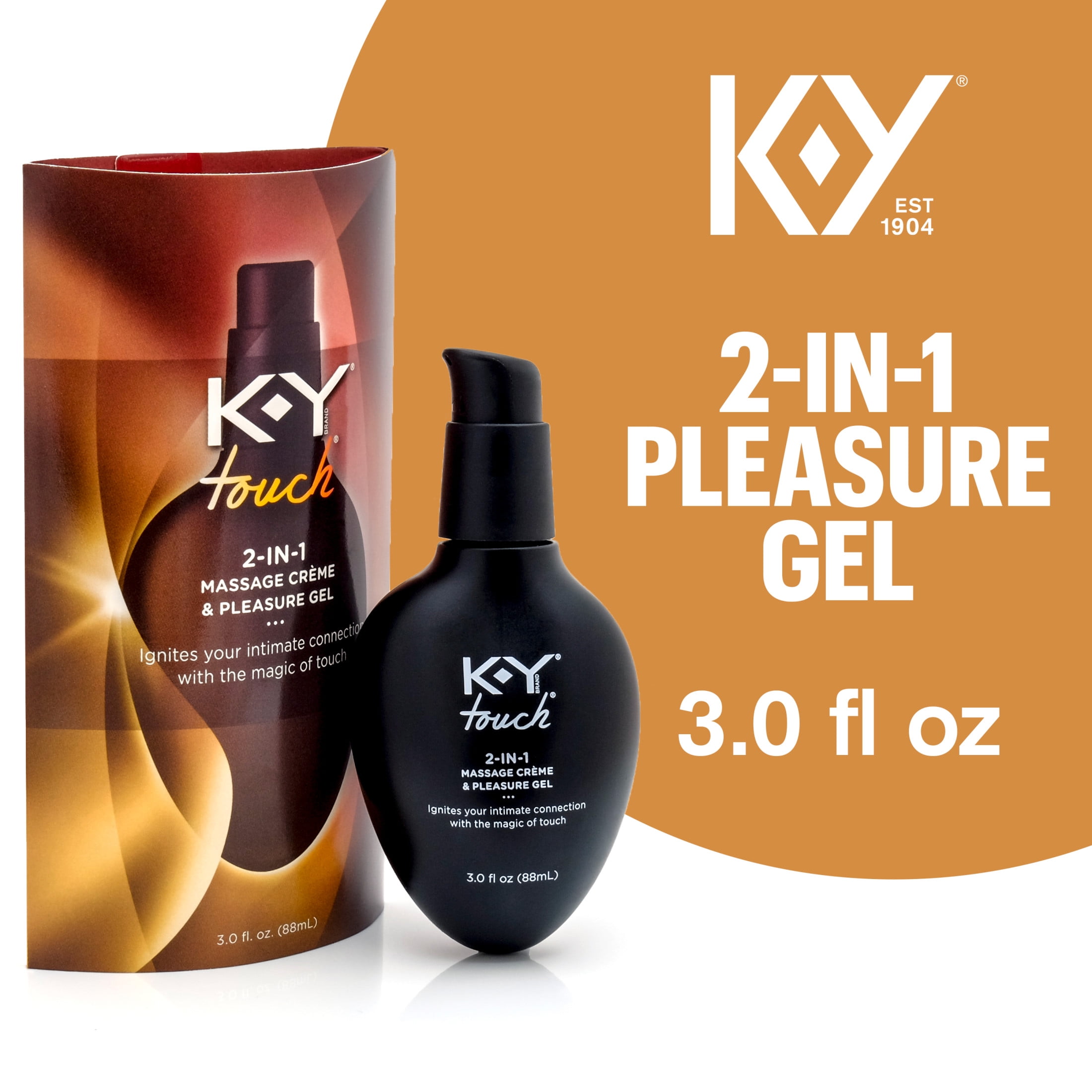 K-Y Touch 2-in-1 Massage Crème & Pleasure Gel, 3 oz