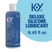 K-Y True Feel Lube, Personal Lubricant, Silicone-Based Formula, Safe to Use with Condoms, For Men, Women and Couples, 8.45 FL OZ